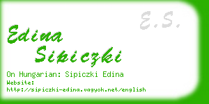 edina sipiczki business card